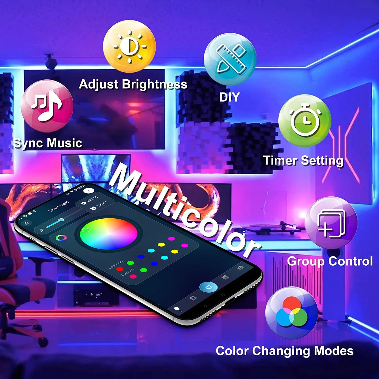 RGB LED Strip Light 100ft