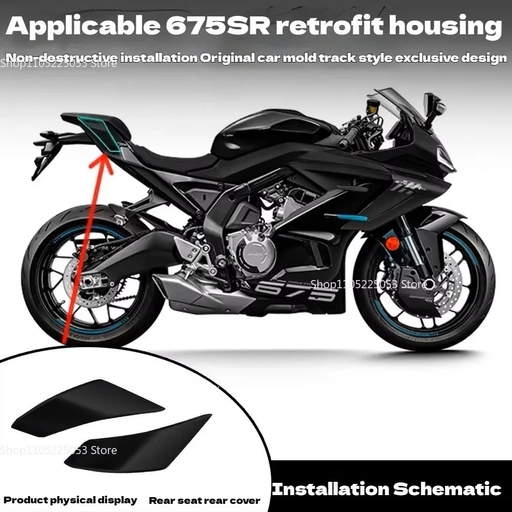 for cfmoto 675SR 675SS Modification Black Knight Windshield.Dark Warrior Night Phantom.Deflector,Air Diffuser,Side Wing,Lip,