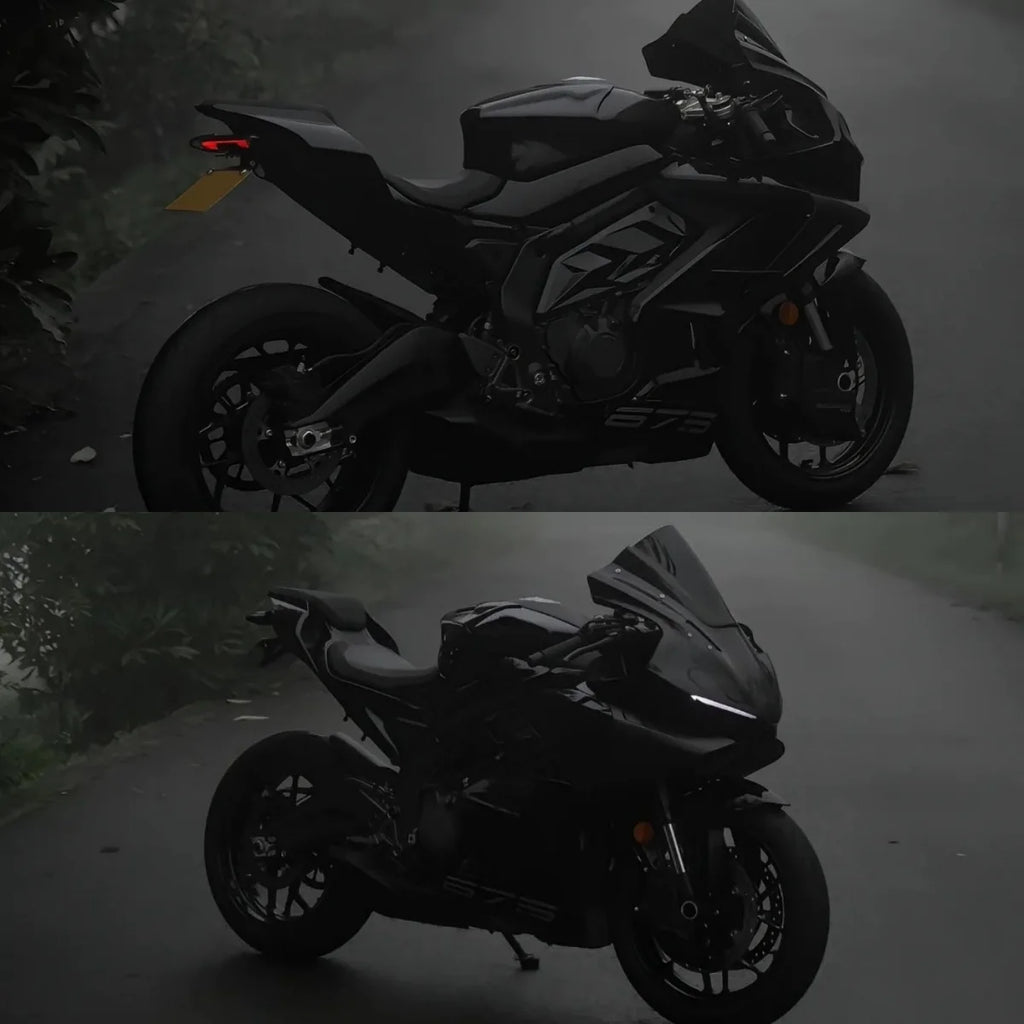 for cfmoto 675SR 675SS Modification Black Knight Windshield.Dark Warrior Night Phantom.Deflector,Air Diffuser,Side Wing,Lip,
