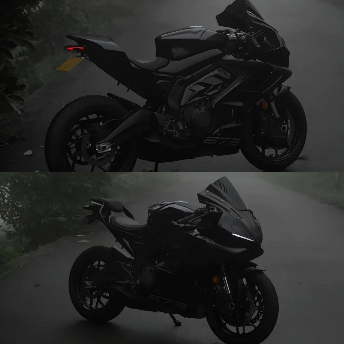 for cfmoto 675SR 675SS Modification Black Knight Windshield.Dark Warrior Night Phantom.Deflector,Air Diffuser,Side Wing,Lip,