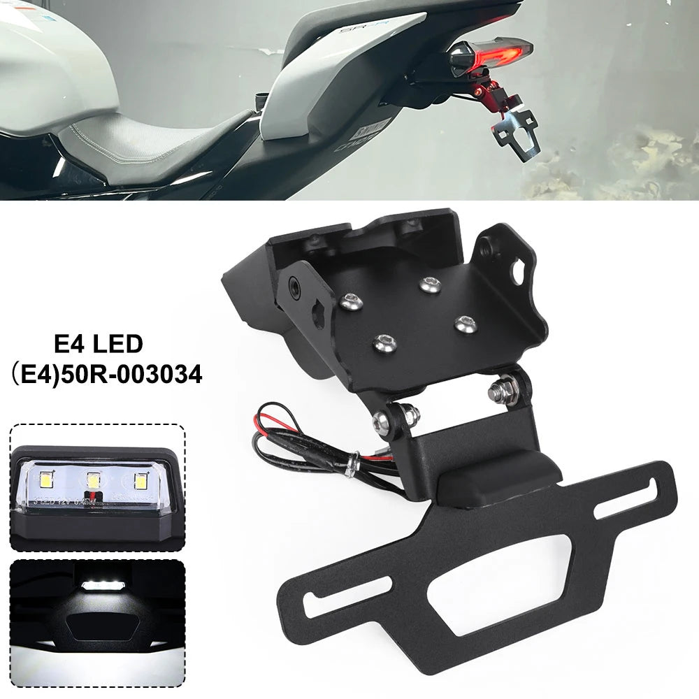 2025 For CFMOTO 675SS 675SR-R 675NK 675SR 2026 Adjustable Registration License Plate Bracket Holder Tail Tidy Fender Eliminator