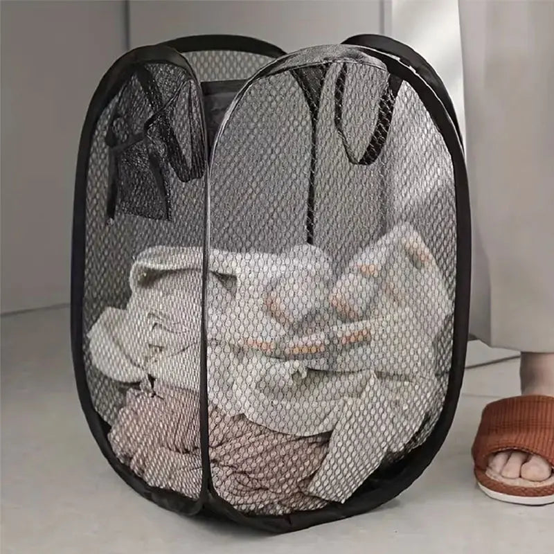 Foldable Mesh Laundry Basket