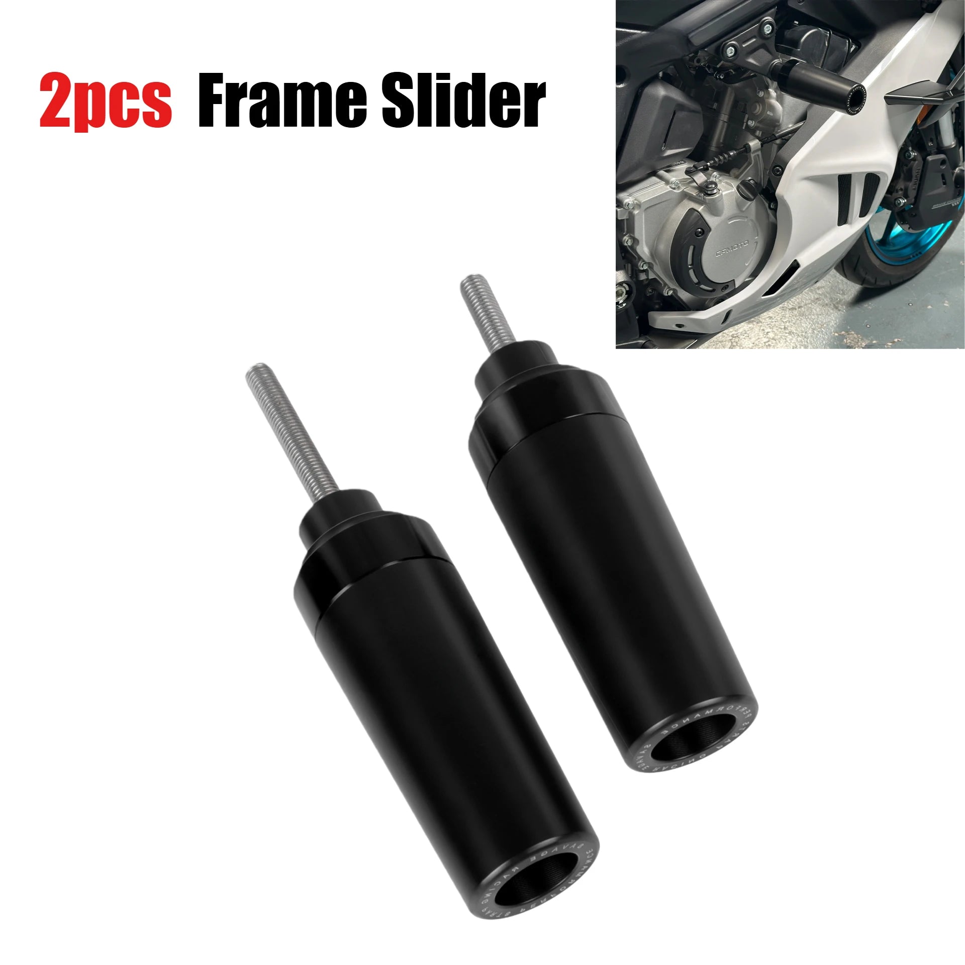 CFMOTO 675SS 675SR 675SR-R 675NK Frame Sliders Guard Black CNC Production Motorcycle Wheel Axle Fork Crash Protector Swingarm Spools