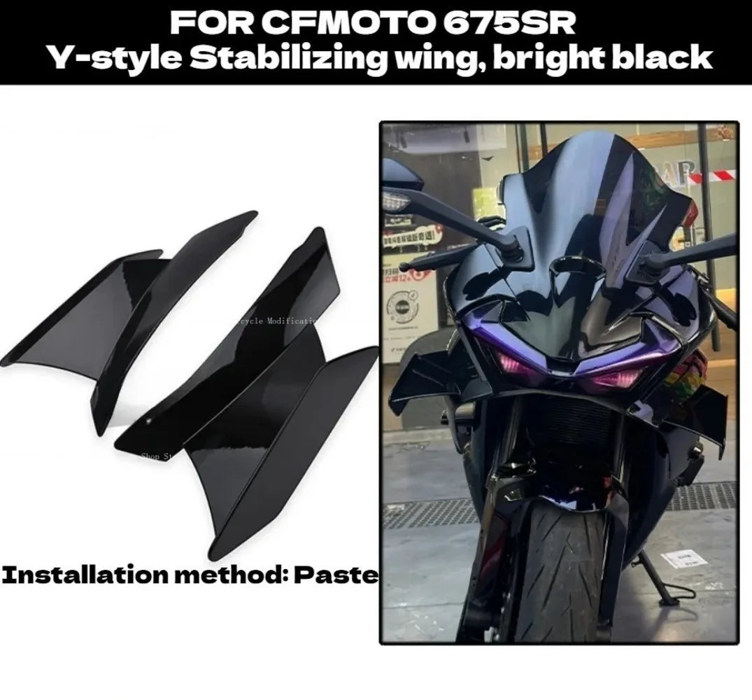 for cfmoto 675SR 675SS Modification Black Knight Windshield.Dark Warrior Night Phantom.Deflector,Air Diffuser,Side Wing,Lip,