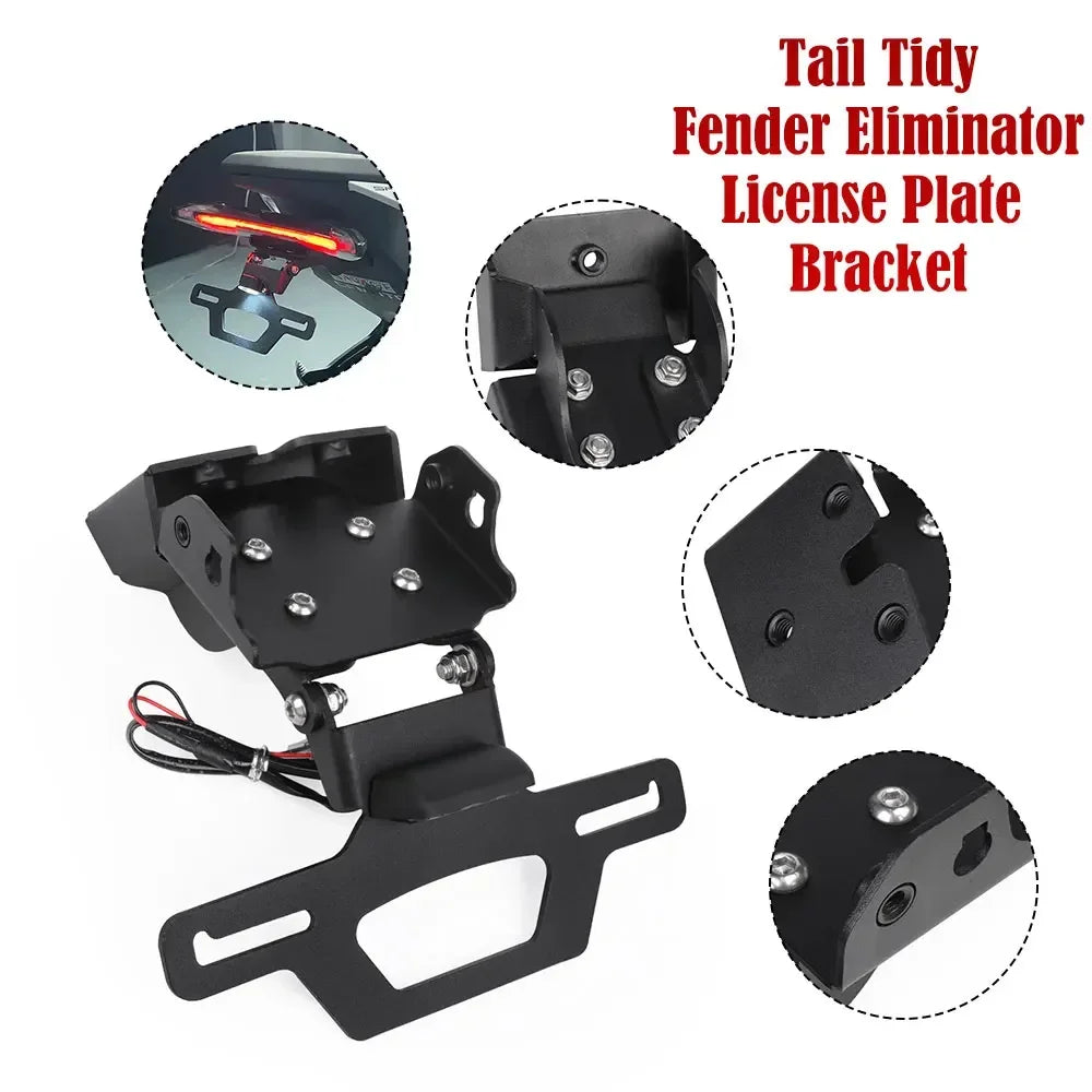 2025 For CFMOTO 675SS 675SR-R 675NK 675SR 2026 Adjustable Registration License Plate Bracket Holder Tail Tidy Fender Eliminator