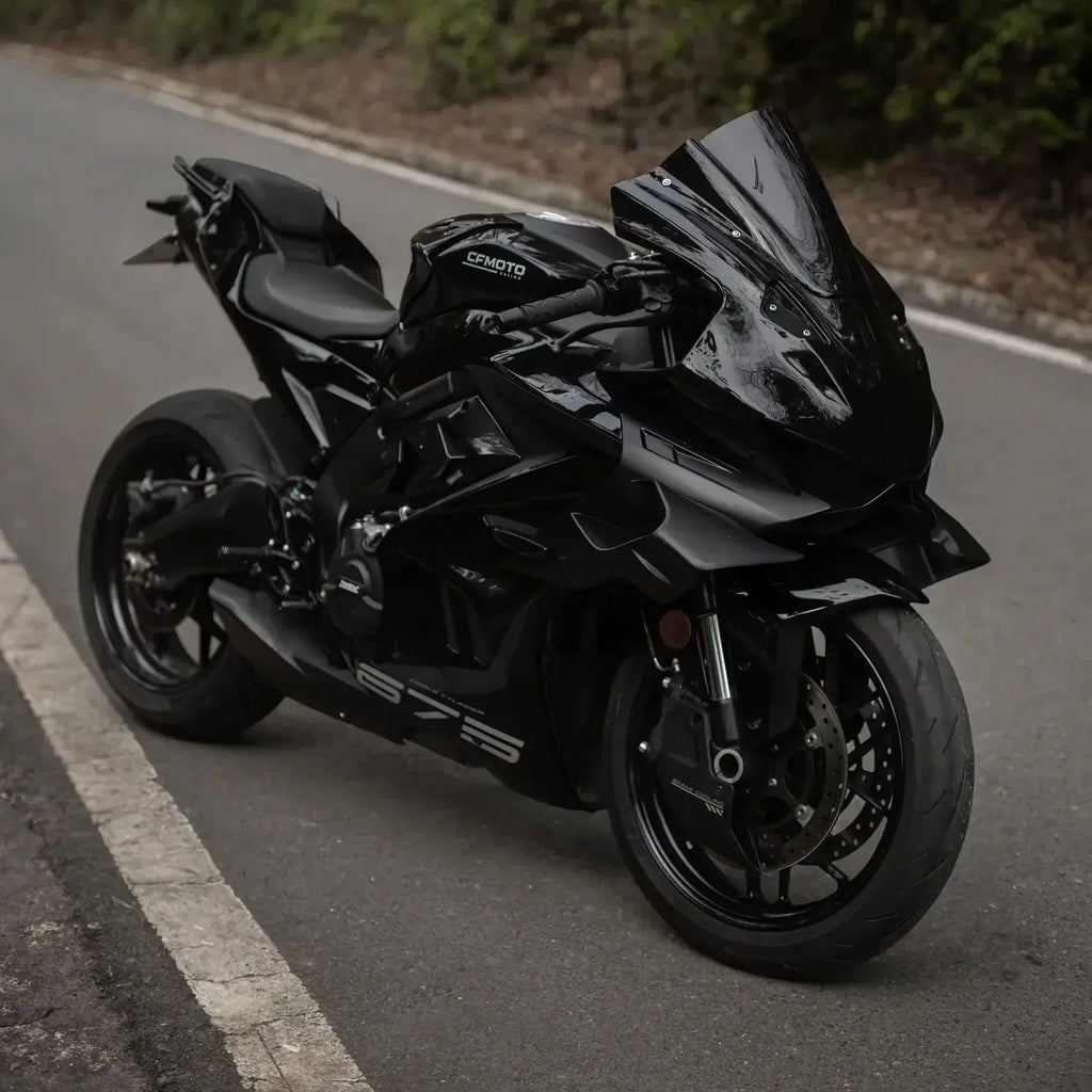 for cfmoto 675SR 675SS Modification Black Knight Windshield.Dark Warrior Night Phantom.Deflector,Air Diffuser,Side Wing,Lip,