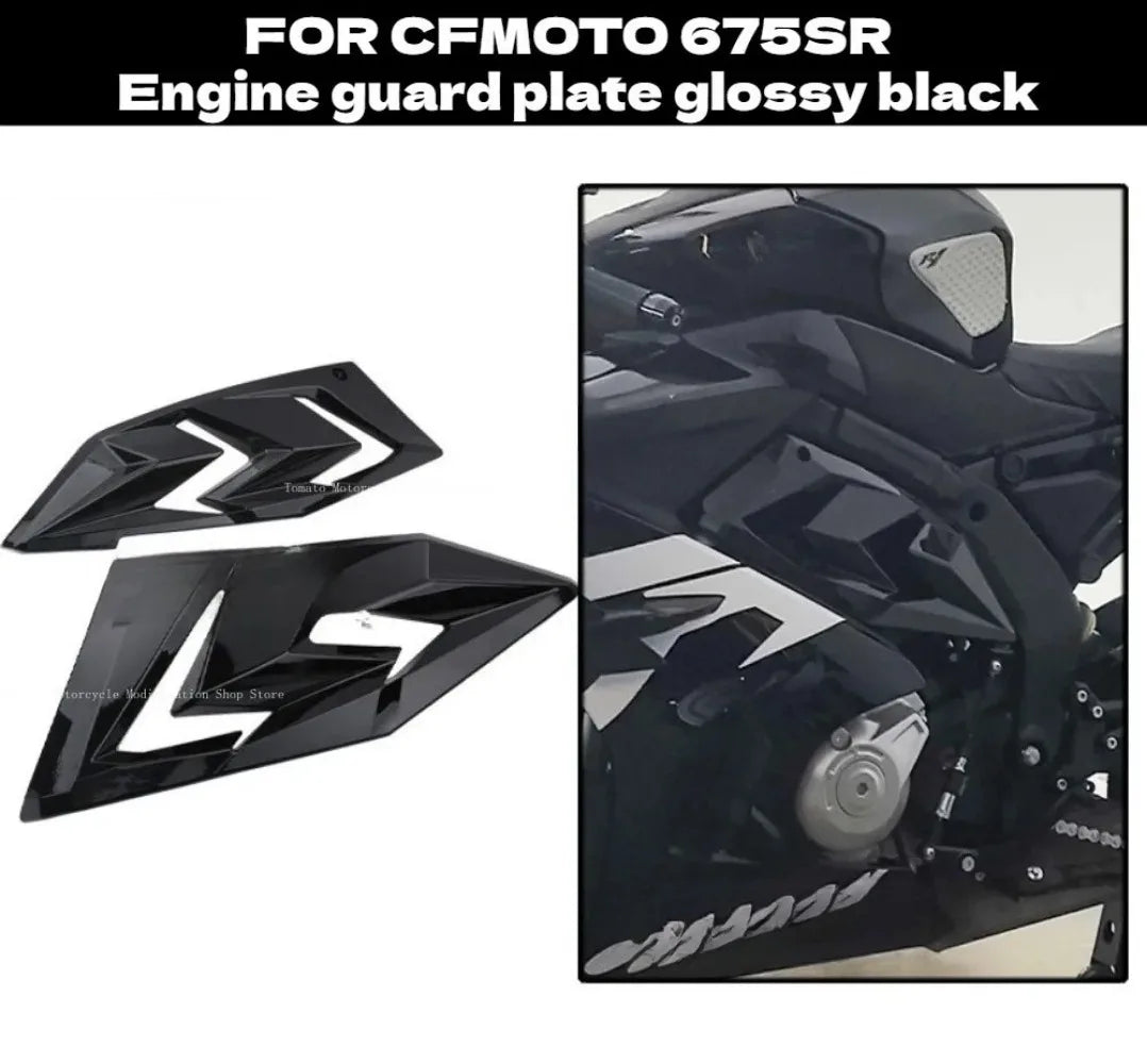 for cfmoto 675SR 675SS Modification Black Knight Windshield.Dark Warrior Night Phantom.Deflector,Air Diffuser,Side Wing,Lip,