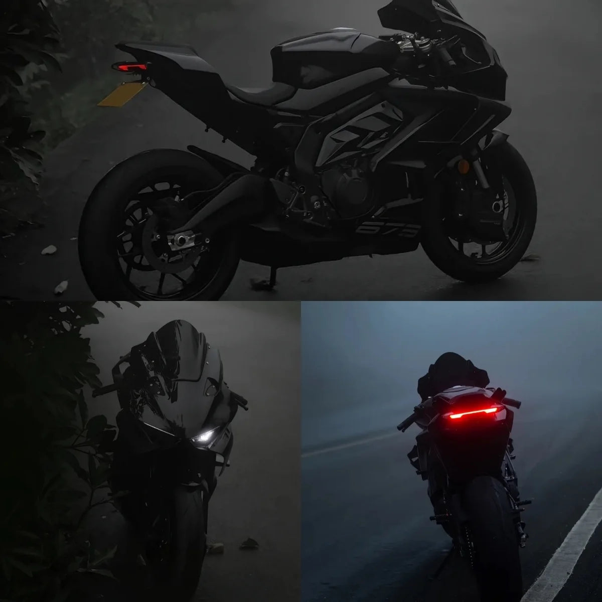 for cfmoto 675SR 675SS Modification Black Knight Windshield.Dark Warrior Night Phantom.Deflector,Air Diffuser,Side Wing,Lip,