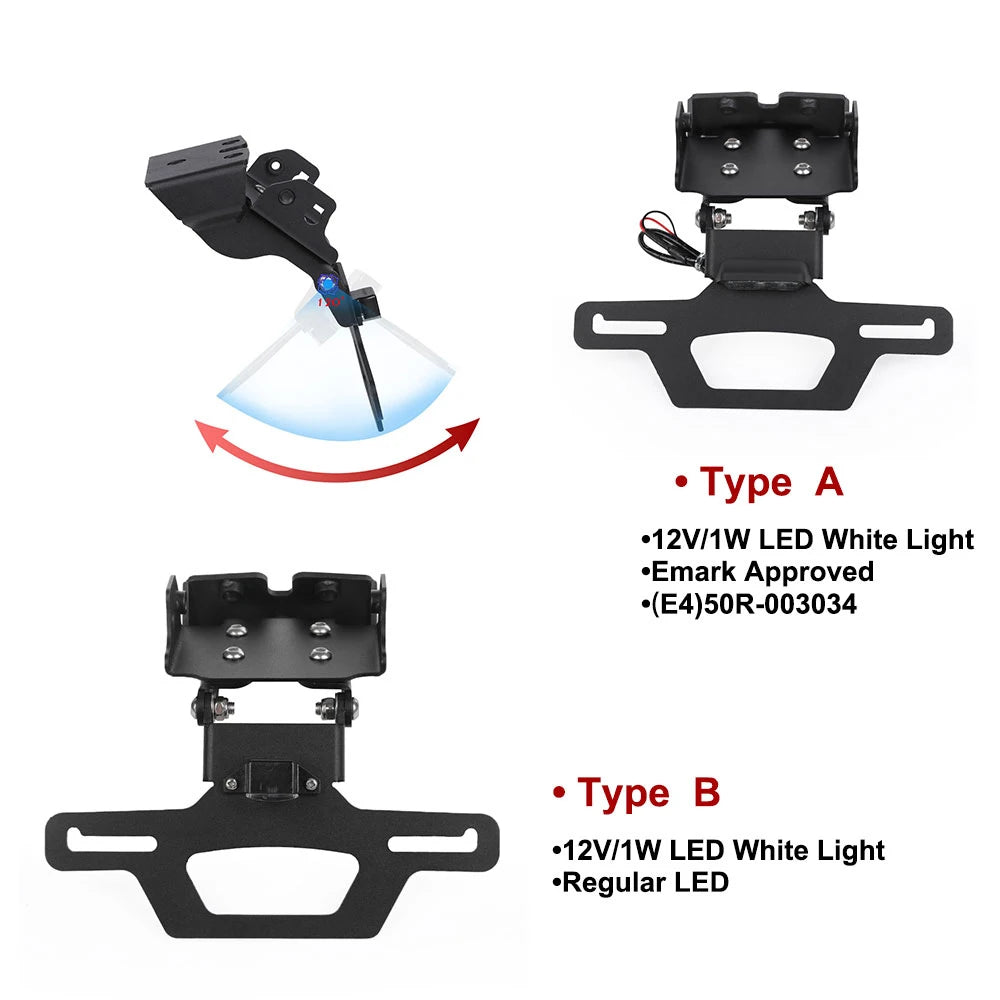 2025 For CFMOTO 675SS 675SR-R 675NK 675SR 2026 Adjustable Registration License Plate Bracket Holder Tail Tidy Fender Eliminator